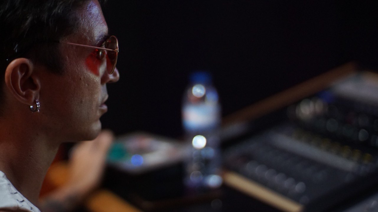 Sessão de produção musical